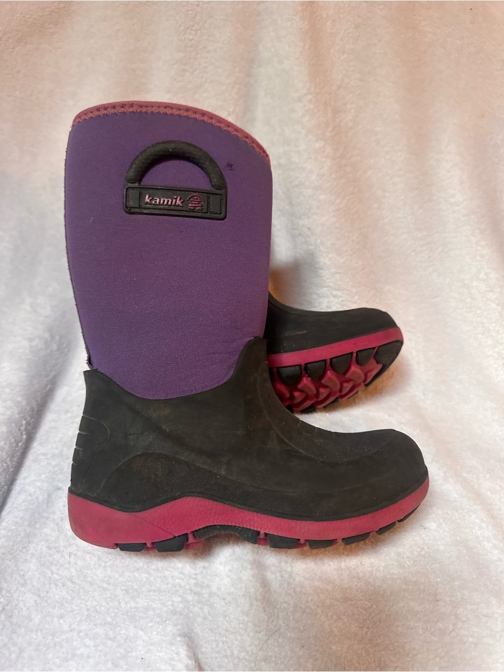 Kamik Purple and Pink Kids Waterproof Winter Boots